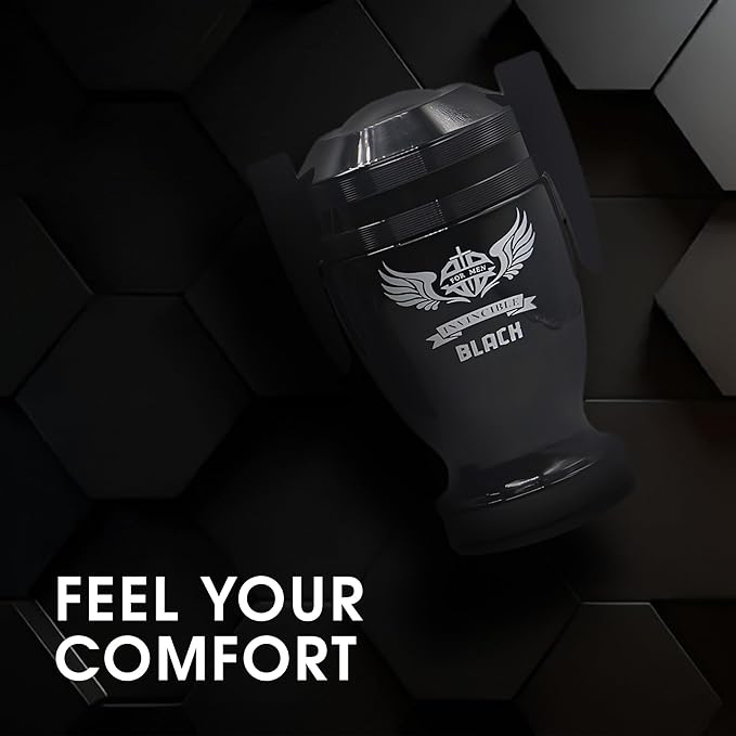 Invincible Black Men's Cologne,Bold Scent Eau de Toilette,3.4 Fl Oz Perfume for Men Every Day Used