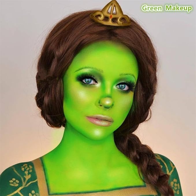 Go Ho Light Green Face Paint Stick,Green Accessories,Water Based Cream Body Paint Washable,Highly Pigmented,Smooth and Safe for Skin,Halloween Cosplay SFX Makeup