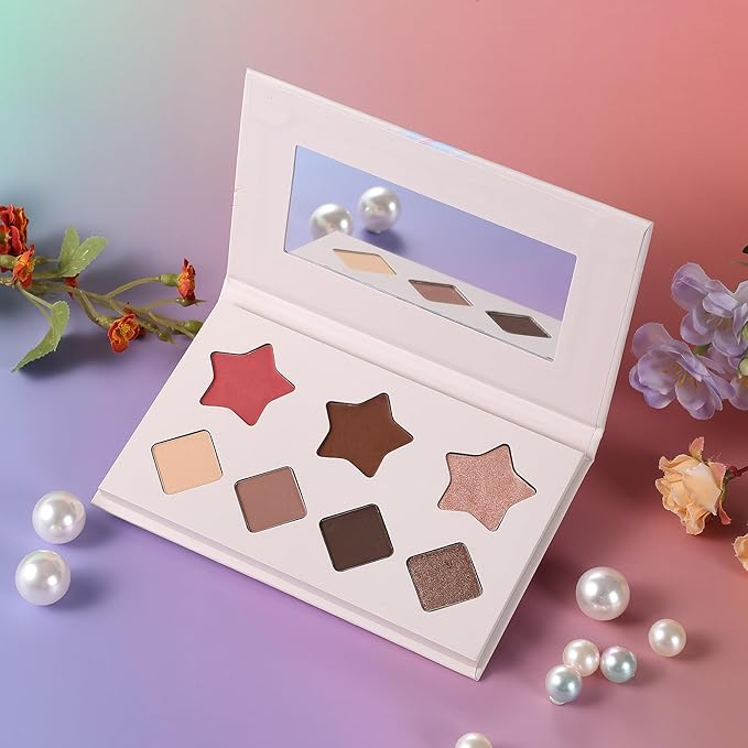 VIOLA HOUSE All In One Face Palette,Velvety-Smooth Buildable & Blendable Formulas,Bronzer,Eye shadow,Highlight 8.5g (Dark)