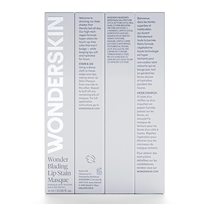 Wonderskin Wonder Blading All Day Lip Stain Peel Off Masque - Long Lasting, Waterproof and Transfer Proof Pink Lip Tint, Matte Finish Peel Off Makeup (Sweetheart Masque)