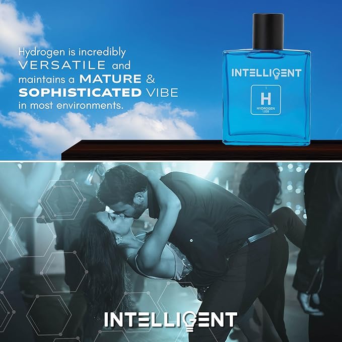 Intelligent Hydrogen Eau de Parfum | Cologne for Men | Fresh, Playful, and Elegant | 3.4 Fl Oz (100 mL)