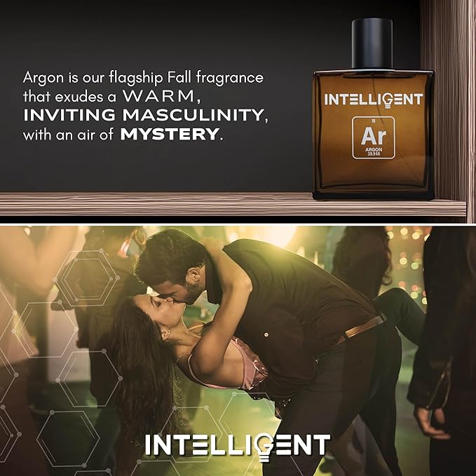 Intelligent Argon Eau de Parfum | Cologne for Men | Dark, Aromatic, and Tantalizing | 3.4 Fl Oz (100 mL)