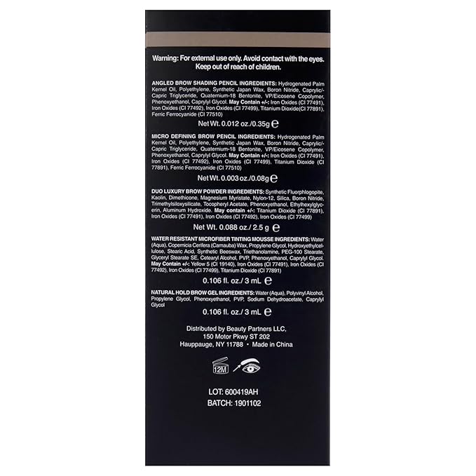 Arches and Halos Ultimate Brow Hero Kit - Pencil, Powder, Spoolie, Brush, and Tweezer Kit for Perfect Eyebrows - Includes Five Essential Eyebrow Care Tools - Professional Grade Design - Light - 1 pc