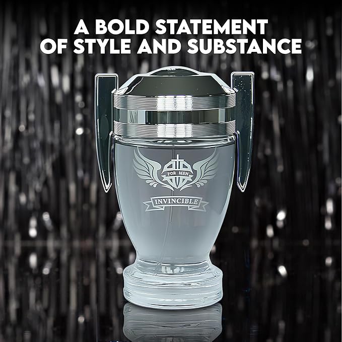 Invincible Men's Cologne,Bold Scent Eau de Toilette,3.4 Fl Oz Perfume for Men Every Day Used