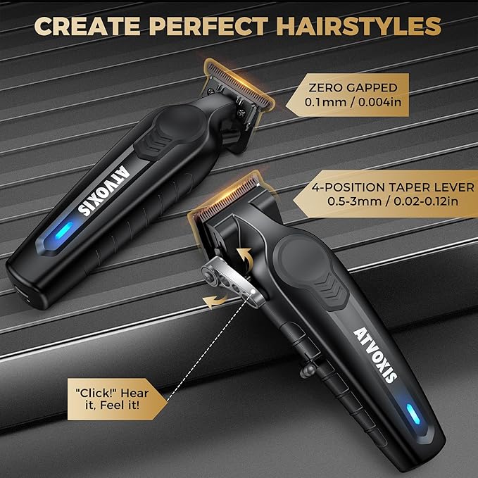 Hair Clippers for Men Professional, Barber Clippers and Trimmers Set, Cordless Hair Clippers, Hair Cutting Kit, Barber Kit, Haircut Kit, Maquina para Cortar Pelo De Hombre