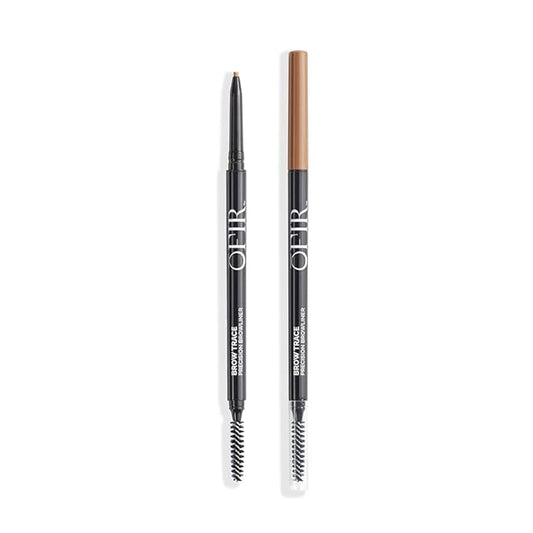 OFIR Brow Trace Precision Browliner | Waterproof, Ultra-Fine Tip Auburn Eyebrow Pencil | Smudge-Proof, Cruelty Free, Matte Finish | Long-Wear Brow Tool with Spoolie | Latte - Auburn, 0.003 OZ