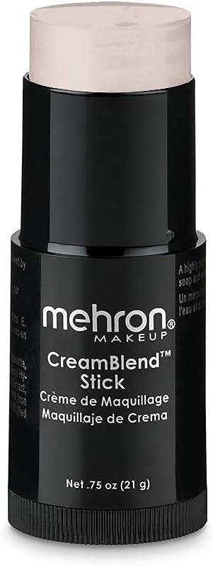 Mehron Makeup CreamBlend Stick | Face Paint, Body Paint, & Foundation Cream Makeup | Perfect for Halloween .75 oz (21 g) (Butterfly Ivory)