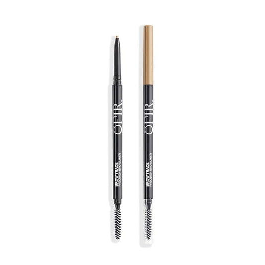 OFIR Brow Trace Precision Browliner | Waterproof, Ultra-Fine Tip Blonde Eyebrow Pencil | Smudge-Proof, Cruelty Free, Matte Finish | Long-Wear Brow Tool with Spoolie | Blonde Shot, 0.003 OZ