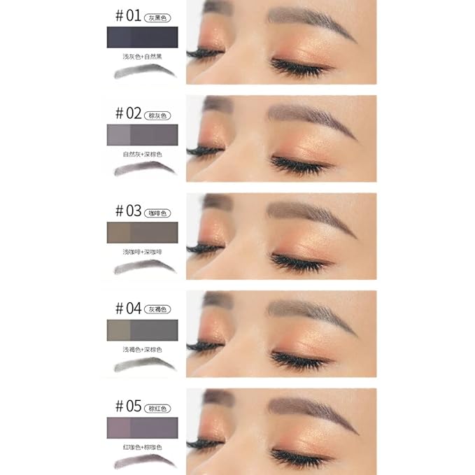 SNOVO Professional eyebrow Palette Eyebrow makeup is available in 5 colors (02# Brown-gray)