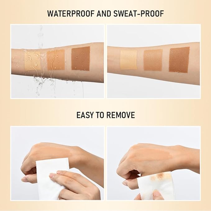 Waterproof Leg & Body Makeup - No Transfer, Covers Varicose Veins, Scars, and Tattoos for All Skin Tones, 4 fl oz (01#Fairest, 1 Piece)