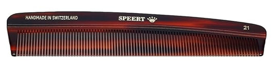 #21 Handmade Narrow Tooth Comb Tortoise Havana Acetate Fine Straight Thin Detangling Parting Grooming Teasing Hair Styling Hairdresser Barber Hairdressing Wet Dry Pocket Travel Women Men Kids