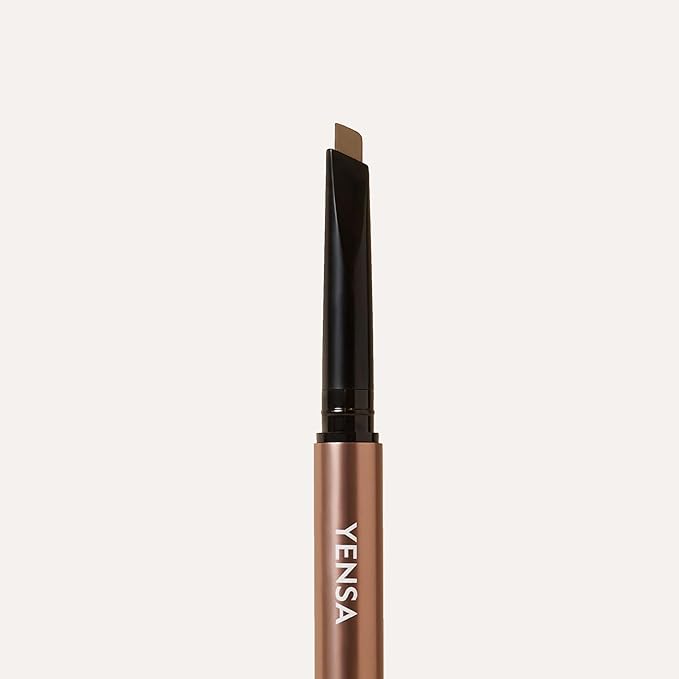 YENSA Super Brow Defining Sculpting Eyebrow Pencil - Micro Brow Pencil with Precision Tip & Spoolie - Smudge-Proof Eyebrow Liner Infused with 8 SuperOils - Auburn (0.01 oz)