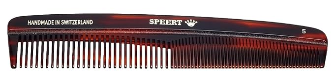 #5 Handmade Wide Narrow Tooth Comb Tortoise Havana Acetate Thick Coarse Curly Thin Fine Straight Hair Detangling Parting Grooming Teasing Styling Hairdresser Barber Hairdressing Wet Dry Pocket