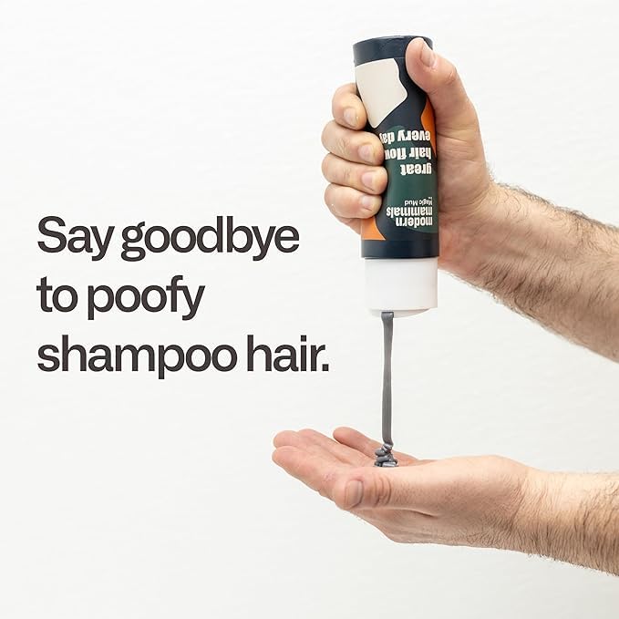 Modern Mammals Men's Shampoo Alternative I Sulfate Free CoWash I Enhances Natural Hair Volume I Lather Free, Cleansing, Hydrating, Replaces Conditioner, 2 in 1, I Barber Recommended I Bar + 8oz Bottle