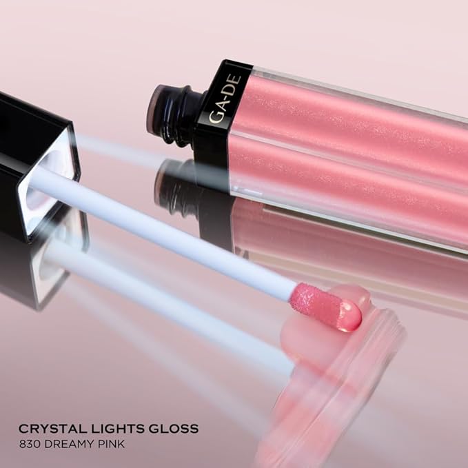 GA-DE Crystal Lights Lip Gloss, 512 - Enriched with Light-Reflecting Crystal Pearls - Smooth Silky, Rich Color - Moisturizes and Adds Shine - 0.2 oz
