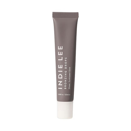 Indie Lee Bronzing Drops for Face & Body - Hydrating Face Makeup for a Sheer Glow - Liquid Bronzer & Highlighter with Niacinamide & Squalane - Universal Shade for All Skin Tones (0.67 Fl oz)