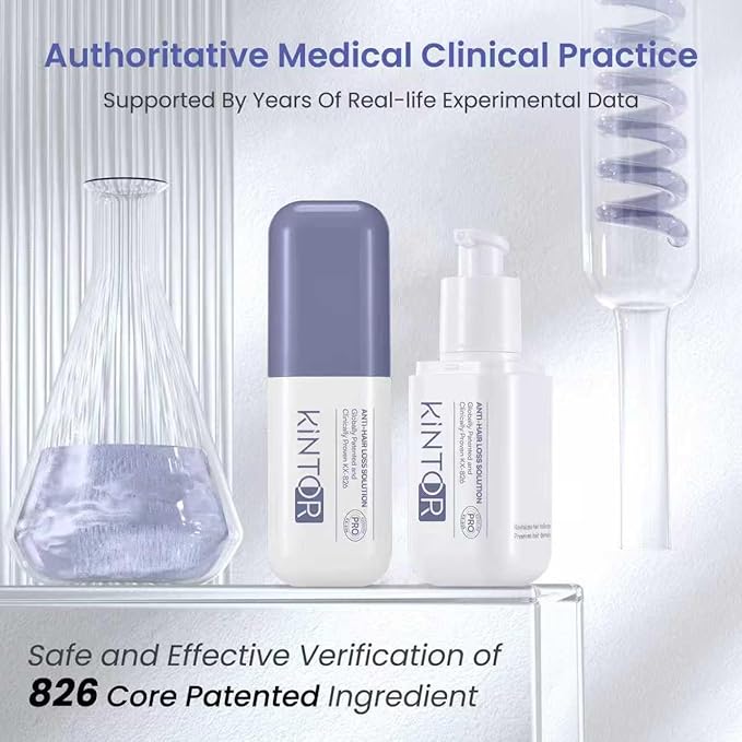 0.9% KX-826 KINTOR Hair Growth Spray,Strengthen Hair Nourish Hair follicles,Hair Care Products for Sparse Hair and Oily Hair Men&Women,240ml,Pro