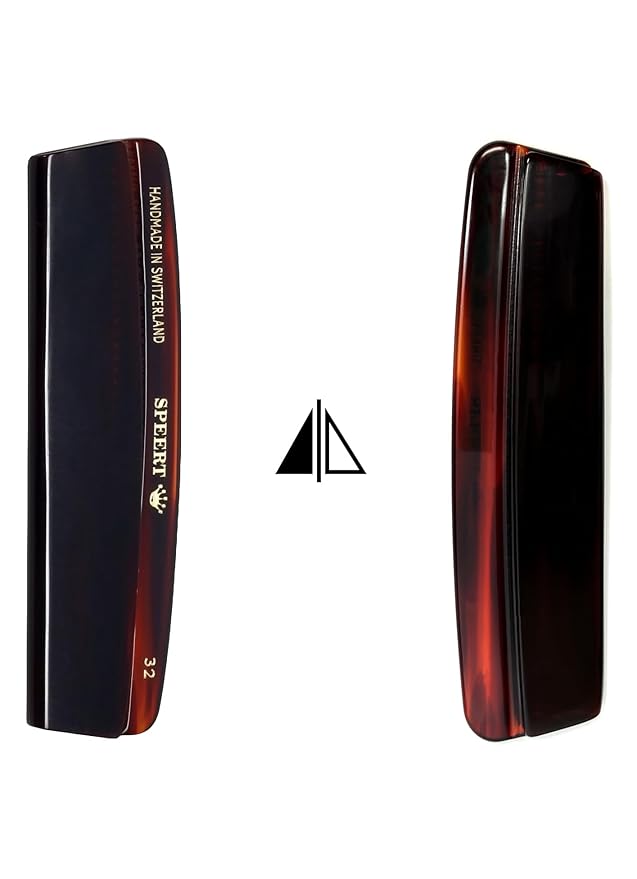 #32 Handmade Wide Narrow Tooth Comb Tortoise Havana Acetate Thick Coarse Curly Thin Fine Straight Hair Detangling Parting Grooming Teasing Hair Styling Hairdresser Barber Hairdressing Wet Dry