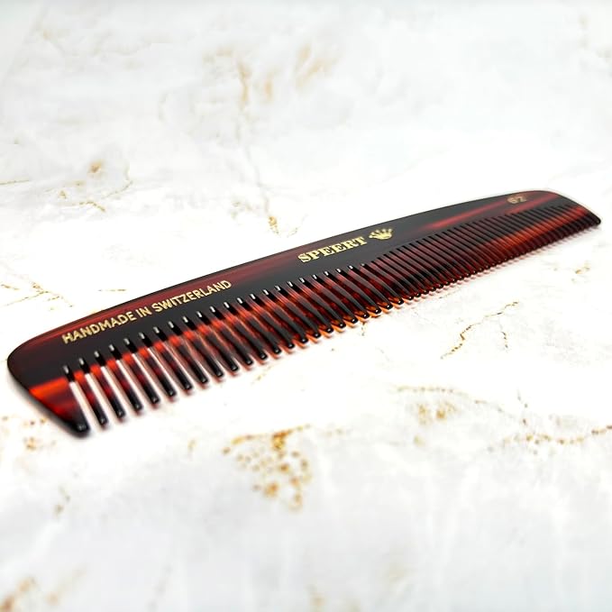 #62 Handmade Wide Narrow Tooth Comb Tortoise Havana Acetate Thick Coarse Curly Thin Fine Straight Hair Detangling Parting Grooming Teasing Hair Styling Hairdresser Barber Hairdressing Wet Dry
