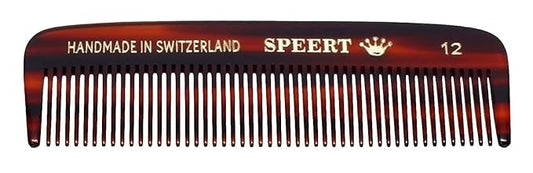 #12 Handmade Narrow Tooth Comb Tortoise Havana Acetate Fine Straight Thin Detangling Parting Grooming Teasing Hair Styling Hairdresser Barber Hairdressing Wet Dry Pocket Travel Women Men Kids