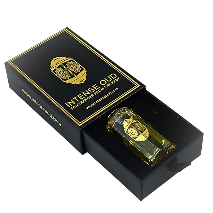 INTENSE OUD Boss Arabian Perfume Oil for Men, Long Lasting Alcohol-Free Concentrated Fragrance, 12ml (0.40 oz) in Black Gift Box, Maninka & Vanilla Notes