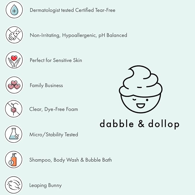 Dabble & Dollop Mini Bath Bombs, 100% Natural Droplets for Kids, Tropical Scents - Resealable Pouches, Fizzy, Moisturizing & Fun, Vegan, Gluten-Free, Cruelty-Free (Set of 24)