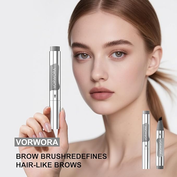 Eyebrow Pen, Microblading Eyebrow Pencil, Multi-Tip Angled Brow Brush, Waterproof Eyebrow Pencils for Women, Long Lasting Eyebrow Dye with Hair-Like Strokes Brows, Soft Black