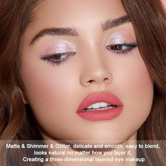 10Colors Nude Pink Rose Gold Colorful Eyeshadow Palette Makeup,Natural Neutral Eye Shadow,Naturing-Looking Long Lasting Waterproof Blendable Hypoallergenic Suitable for Beginners