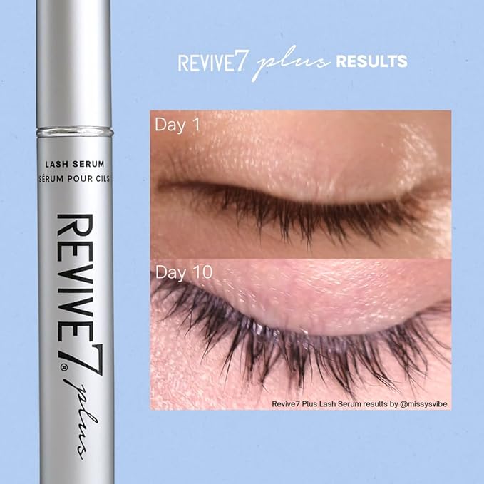 Original Revive7 Plus Revitalizing Lash Serum for Eyelash Thickness - Serum Brow Enhancer Eyebrow - Lash Enhanced Formula for Longer, Full and Thicker Natural Eyelash, Made in Canada (3 ml)