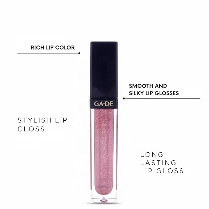 GA-DE Crystal Lights Lip Gloss, 512 - Enriched with Light-Reflecting Crystal Pearls - Smooth Silky, Rich Color - Moisturizes and Adds Shine - 0.2 oz