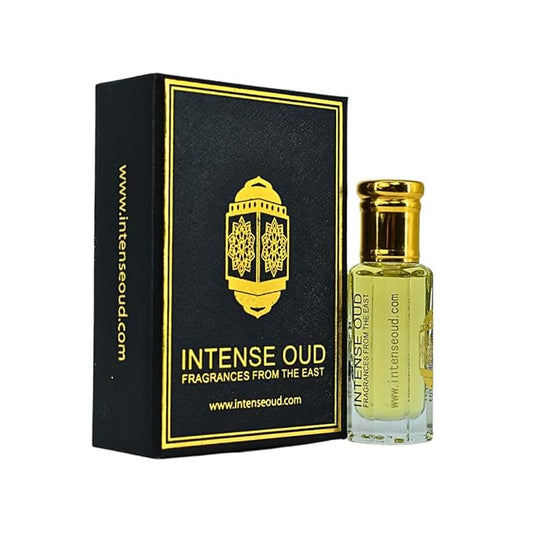 INTENSE OUD Eternal Homme Arabian Perfume Oil for Men & Women, Long Lasting Alcohol-Free Concentrated Fragrance, 12ml (0.40 oz) in Black Gift Box, Lavender & Vanilla Notes