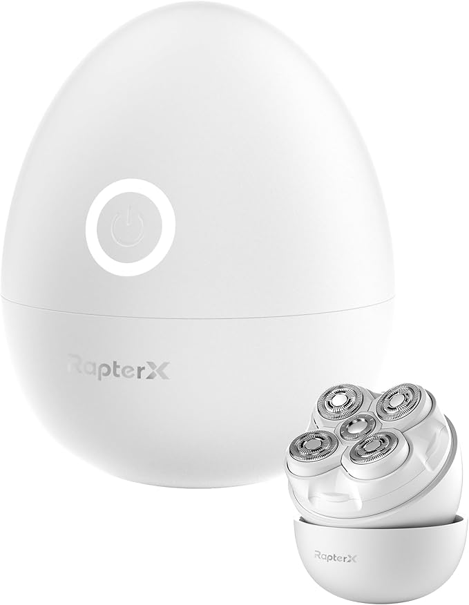 Electric Razors for Women - Magnetic 5D Floating Painless Shaver, Cordless Rechargeable Hair Remover, IPX6 Waterproof Wet Dry Shaving for Legs, Bikini, Face, Underarm, Arm (White, Matte)