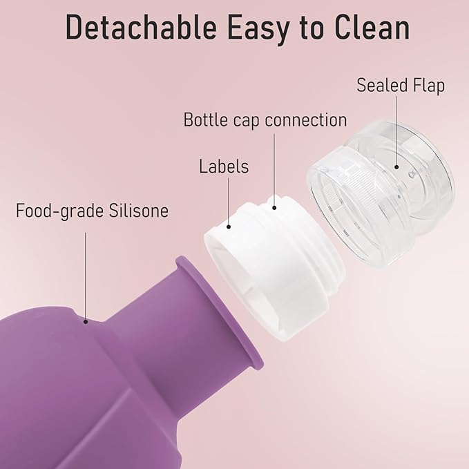 Travel Bottles for Toiletries 2 Pack, Leak Proof TSA Approved 3oz Travel Containers for Toiletries, Mini Travel Container Cream Jar, Refillable Travel Essential for Shampoo Lotion Body Wash Purple