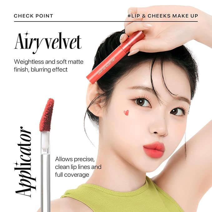 Nature Republic Light on Velvet Tint (02 FRESH GUAVA) | High Pigment, Weightless Lip Tint with Velvety Matte Finish, Smooth Texture, Non-Sticky Formula, Stocking Stuffers