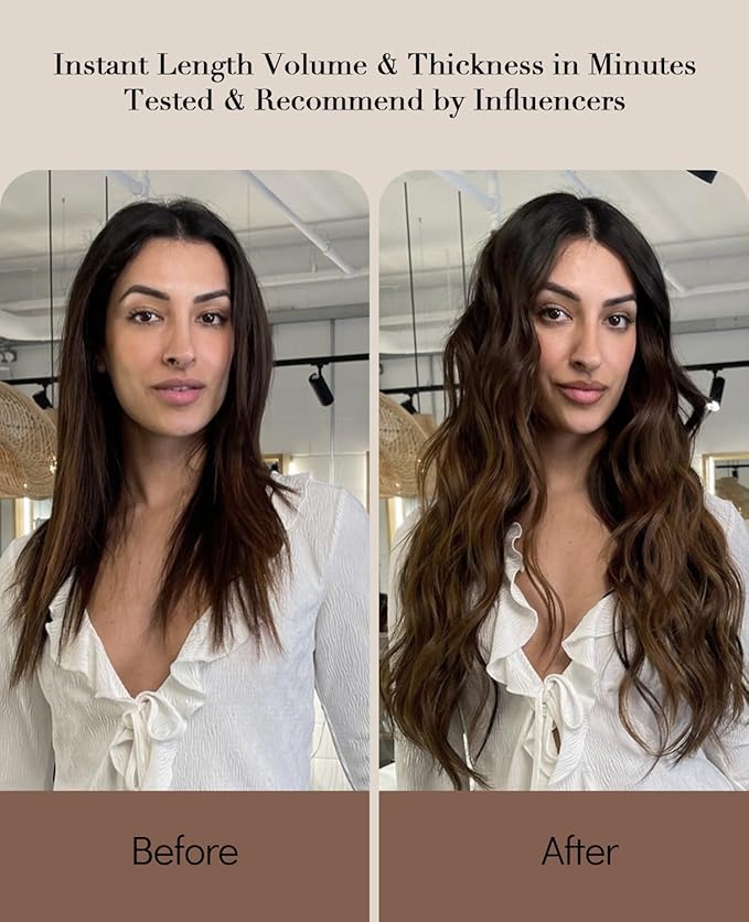 VINBAO Clip in Hair Extensions Remy Human Hair Color 1B Natural Black Fading to 4 Middle Brown 14 inch 100 Gram 6 Pcs Soft Clip in Real Human Hair Extensions for Women Thick End (#1BT4,14'')