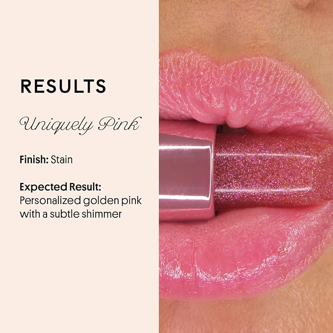 Winky Lux Pink Opal Glimmer Balm – Nourishing pH Lip Balm with Color Changing Pink Tint with Shimmer, Hydrating Ceramides Soften Lips, Raspberry Vanilla Scent