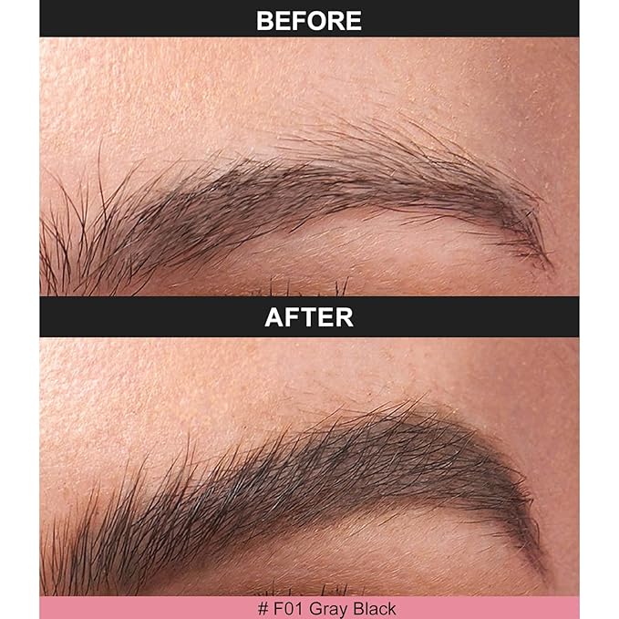 Eyebrow Pen, Microblading Eyebrow Pencil, Multi-Tip Angled Brow Brush, Waterproof Eyebrow Pencils for Women, Long Lasting Eyebrow Dye with Hair-Like Strokes Brows, Soft Black