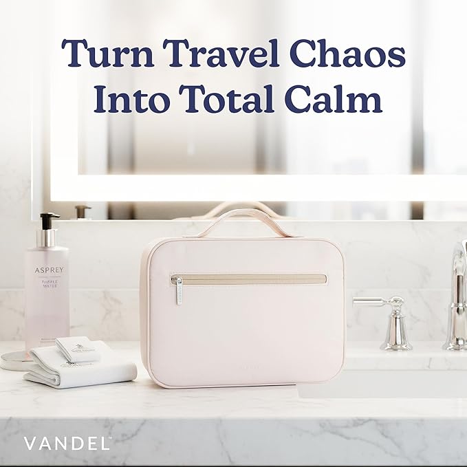 VANDEL Waterproof Hanging Toiletry Bag for Travelling, Hanging Makeup Bag, Cosmetic Travel Bags for Women Travel Toiletry Bags, Makeup Case Toiletries Organizer Hygiene Bathroom Shower Caddy