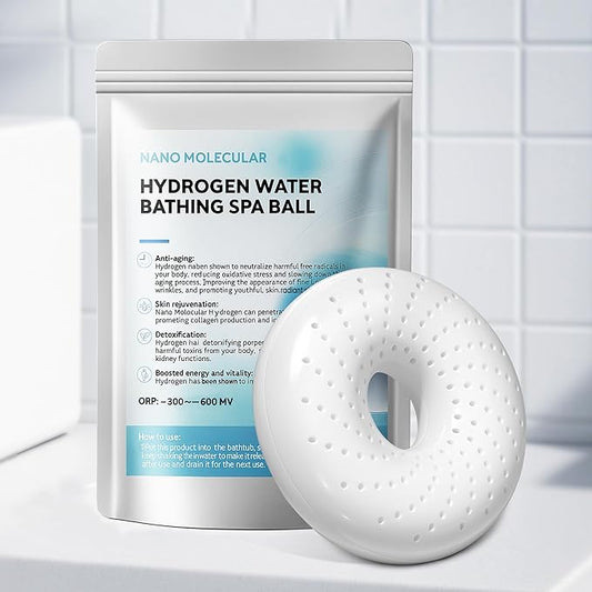 Hydrogen Bath Ball Tablets Bombs for Muscle & Stress Relief – H2 Molecular Hydrogen Bombs for Spa & Hydrogen-Rich Water Soaking, Reusable Design for Full Body, Foot, or Hand Bath