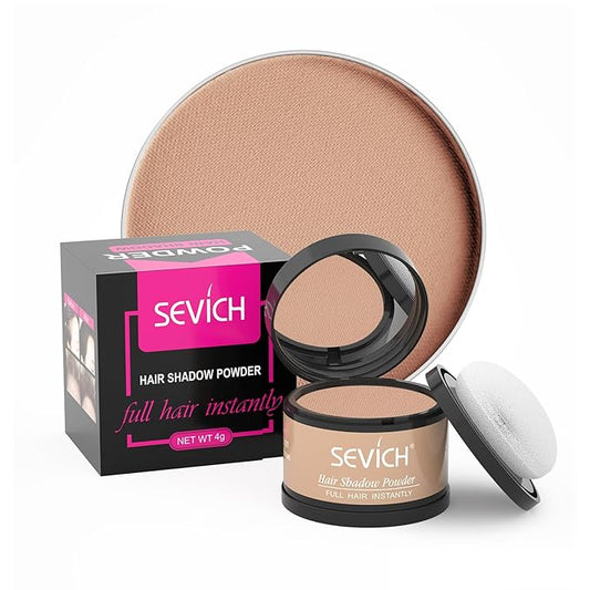 Instantly Hairline Shadow - SEVICH Hairline Powder, Quick Grey Root Concealer for Thinning Hair, Eyebrows & Beard, Windproof & Sweatproof, Light Brown