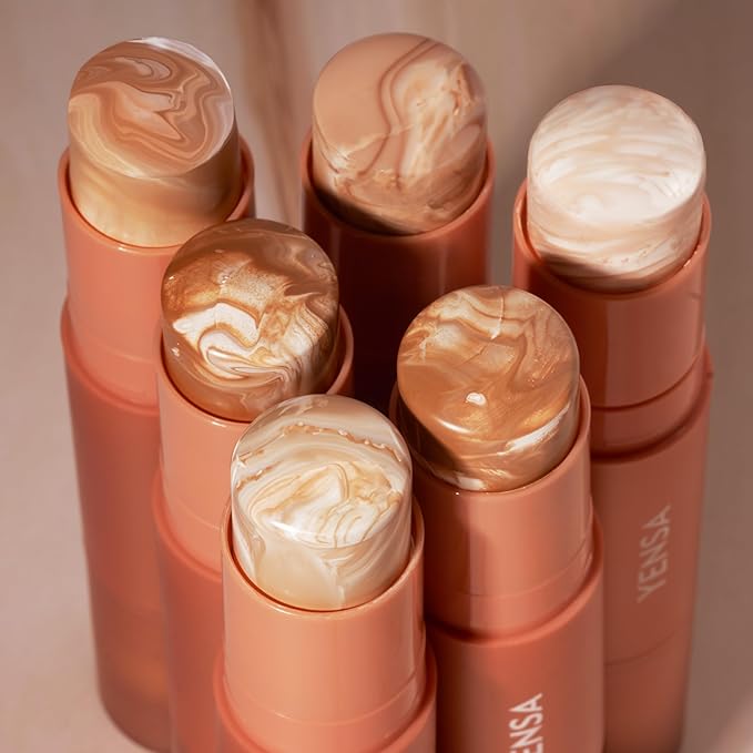 YENSA Super Serum Silk Tinted Foundation Stick - Full Coverage Skin Tint Stick Foundation - Enriched with Vitamin C, Bakuchiol & Ferulic Acid to Brighten & Even Skin Tone - Medium 2 (0.35 oz)