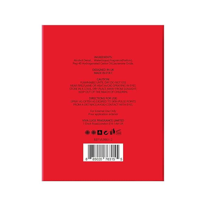 Hybrid & Company Gentle Days Red For Men Eau De Parfum Vaporisateur Natural Spray 3.0 Fl Oz