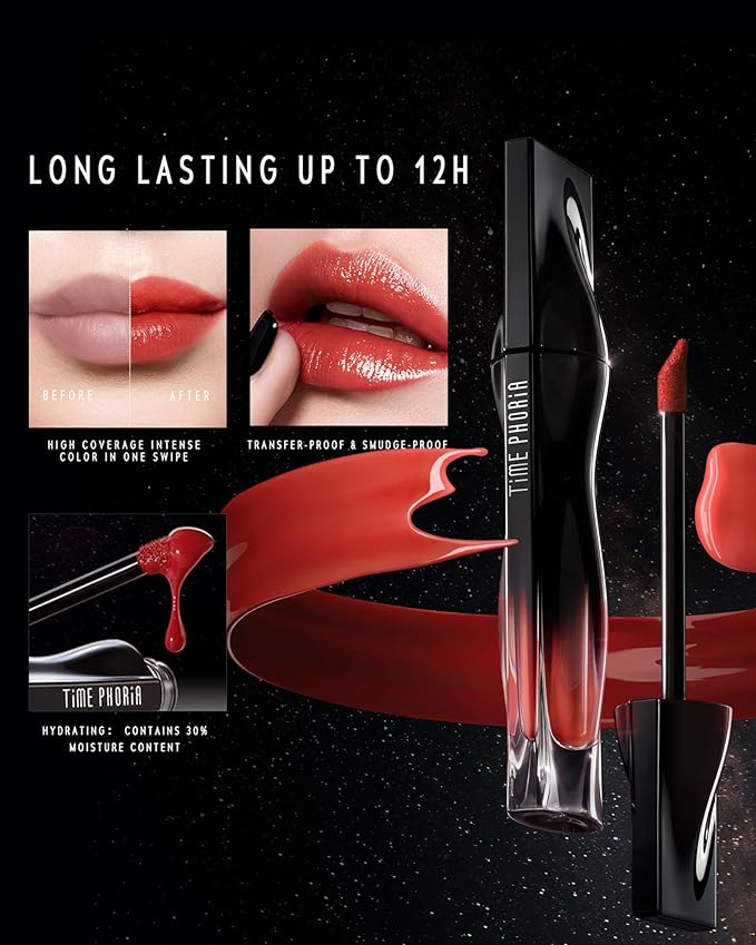 STELLAR DUST LIP STAIN-Long Lasting, Waterproof and Transferproof Lip Tint, Glossy Finish Lip Gloss, Lightweight Lipstick, High Coverage, Stocking Stuffers For Teen Girls (03)