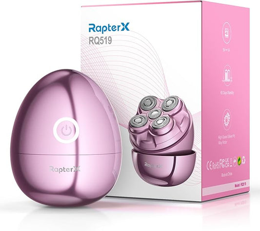 Electric Razors for Women - Magnetic 5D Floating Painless Shaver, Cordless Rechargeable Hair Remover, IPX6 Waterproof Wet Dry Shaving for Legs, Bikini, Face, Underarm, Arm (Pink, Glossy)