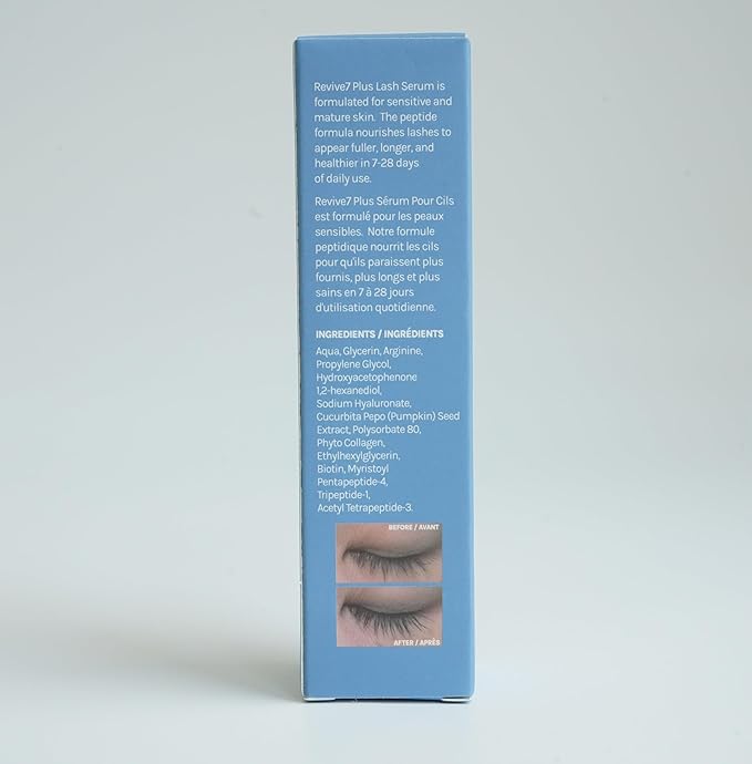 Original Revive7 Plus Revitalizing Lash Serum for Eyelash Thickness - Serum Brow Enhancer Eyebrow - Lash Enhanced Formula for Longer, Full and Thicker Natural Eyelash, Made in Canada (3 ml)