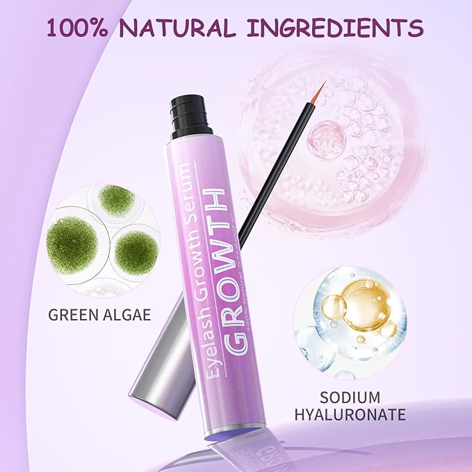 Eyelash Growth Serum with Natural Formula Advanced Lash Enhancing Serum for Longer,Thicker,Fuller Looking Lashes Gentle & Vegan for Eyelash Growth 0.17 Fl Oz (5mL)
