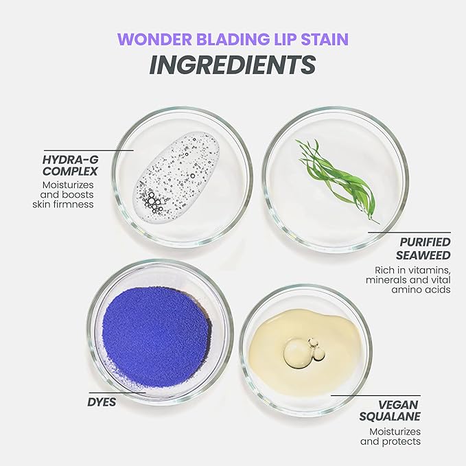 Wonderskin Wonder Blading All Day Lip Stain Peel Off Masque and Reveal Kit - Long Lasting, Waterproof Nude Lip Tint, Transfer Proof Natural Makeup Stain Kit (XOXO)