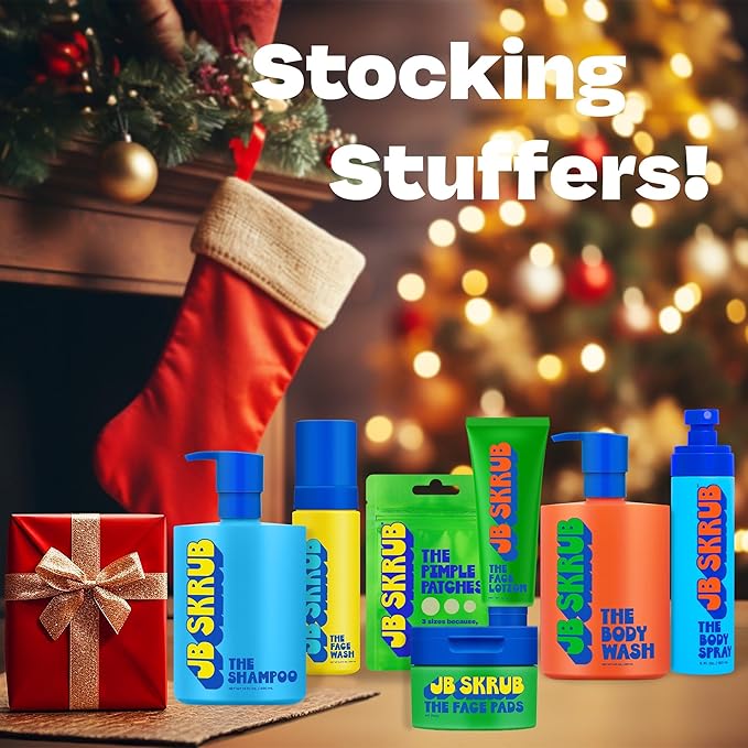 JB SKRUB The Hair and Body Wash Super Duo - No Harsh Ingredients - Conquer Adolescent Funk with Confidence - 14oz.