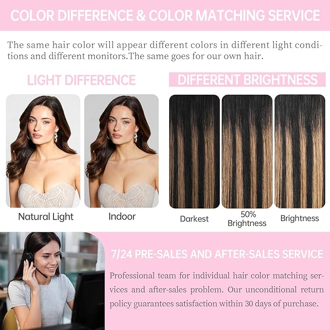 #1B/6/1B Tape in Hair Extensions Human Hair, 18inch 20Pcs Balayage Natural Black to Chestnut Brown Balayage Hair Extensions,Straight Silky 50g Remy Tape ins for Women Girls