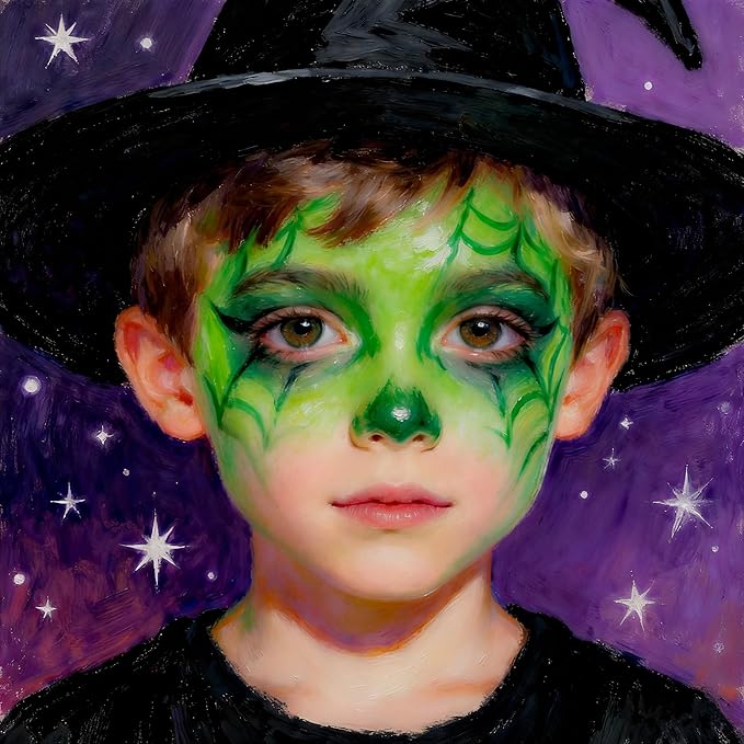 Go Ho Light Green Face Paint Stick,Green Accessories,Water Based Cream Body Paint Washable,Highly Pigmented,Smooth and Safe for Skin,Halloween Cosplay SFX Makeup